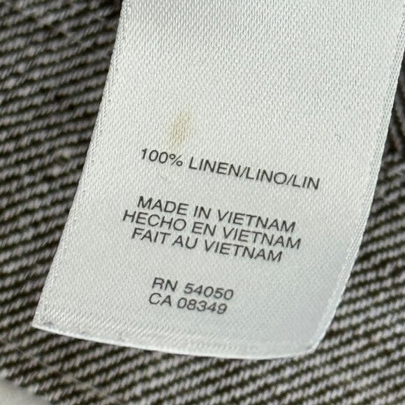 Jones New York 100% Linen Loose Blouse Blazer Coastal Grandma Summer Sz 12 - 1H - Picture 3 of 6